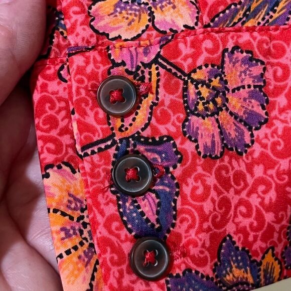 FREE PEOPLE I Got You Printed Top Ruby Women’s Size Medium - Picture 6 of 9